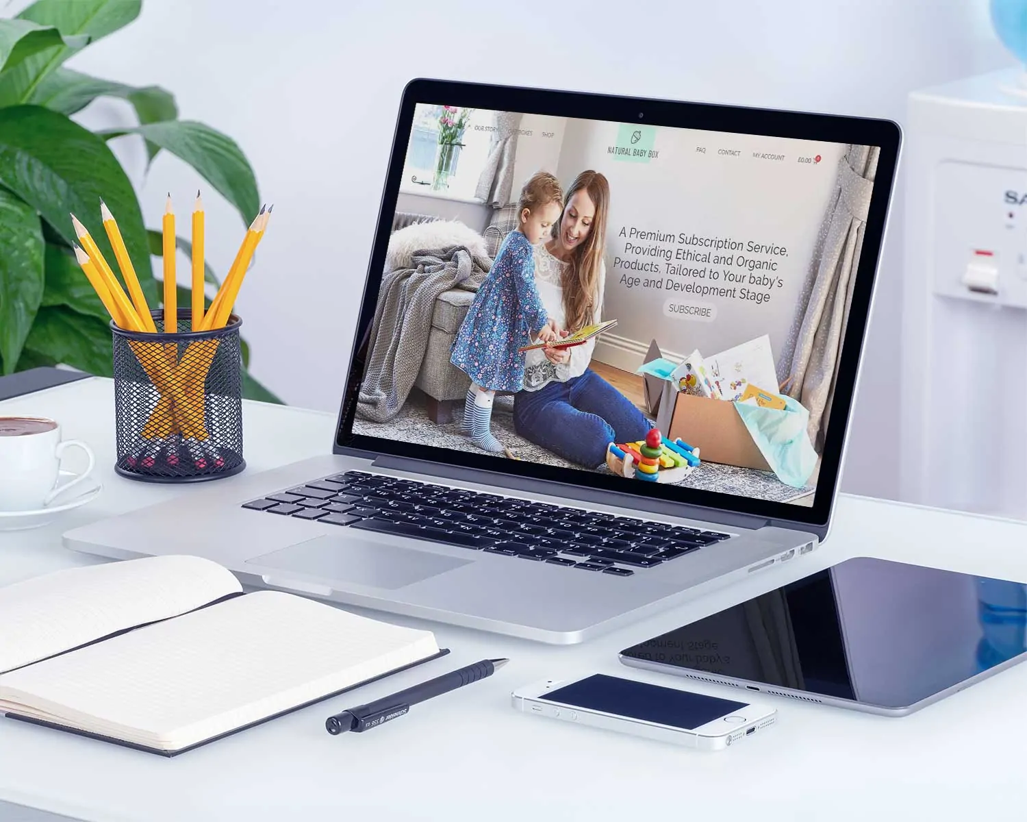 Web Design For Natural Baby Box Laptop 1.webp